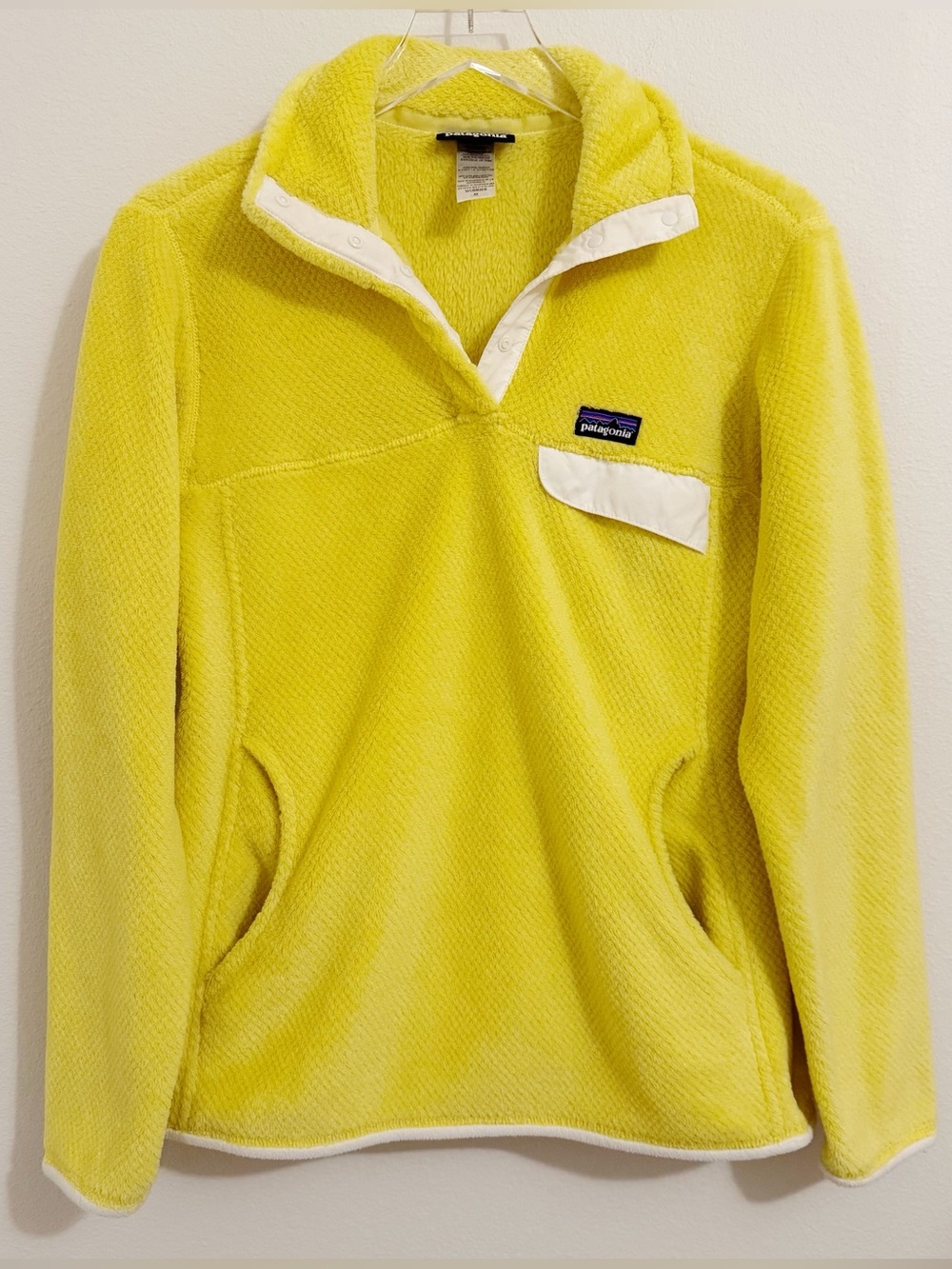 Patagonia Women’s Re-Tool Snap-T Pullover Fleece Medium Mayan Yellow Rare